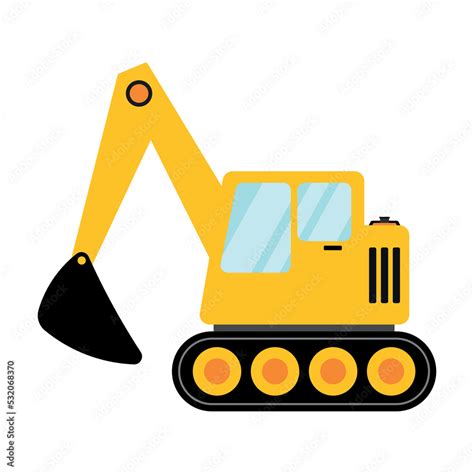 yellow mini excavator|yellow excavator clip art.